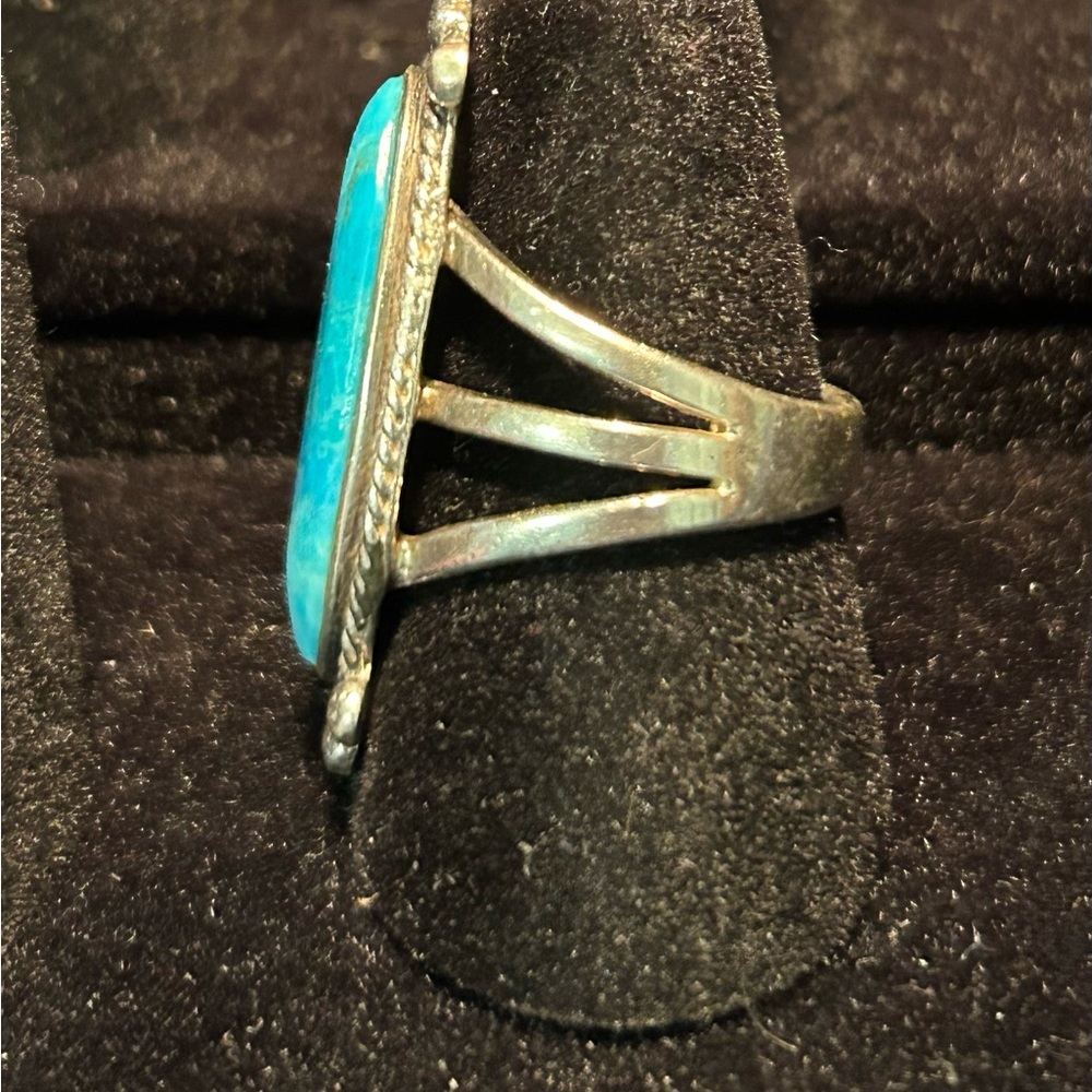 Turquoise Silver Ring - image 2
